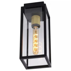 Deckenleuchten Außen|Metall Lampen* Deckenlampe Außen Glas Metall Schwarz E27 IP54 Terrasse