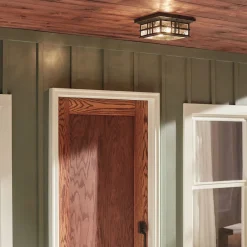 Außenleuchten Antik|Gartenlaternen*Elstead Deckenlampe außen in Bronze antik IP44 E27 Rustikal