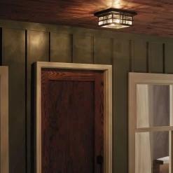 Außenleuchten Antik|Gartenlaternen*Elstead Deckenlampe außen in Bronze antik IP44 E27 Rustikal