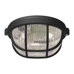 Strühm Deckenlampe außen IP65 Schwarz E27 Maritim Ø 18 cm< Badezimmer Lampe|Feuchtraumleuchten