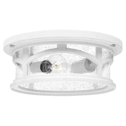 Vintage Lampen|Feuchtraumleuchten*Elstead Deckenlampe außen IP44 Vintage Design Weiß Eingang