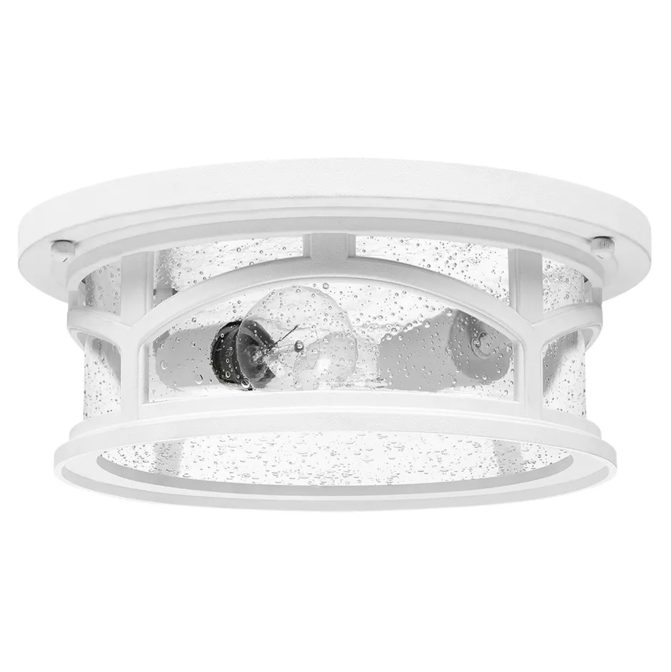 Vintage Lampen|Feuchtraumleuchten*Elstead Deckenlampe außen IP44 Vintage Design Weiß Eingang