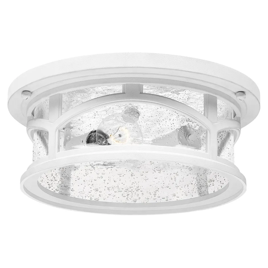 Vintage Lampen|Feuchtraumleuchten*Elstead Deckenlampe außen IP44 Vintage Design Weiß Eingang