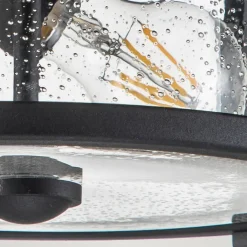 Außenleuchten Antik|Rustikale Außenleuchten*Elstead Deckenlampe außen rund Ø 33 cm Schwarz Transparent IP44