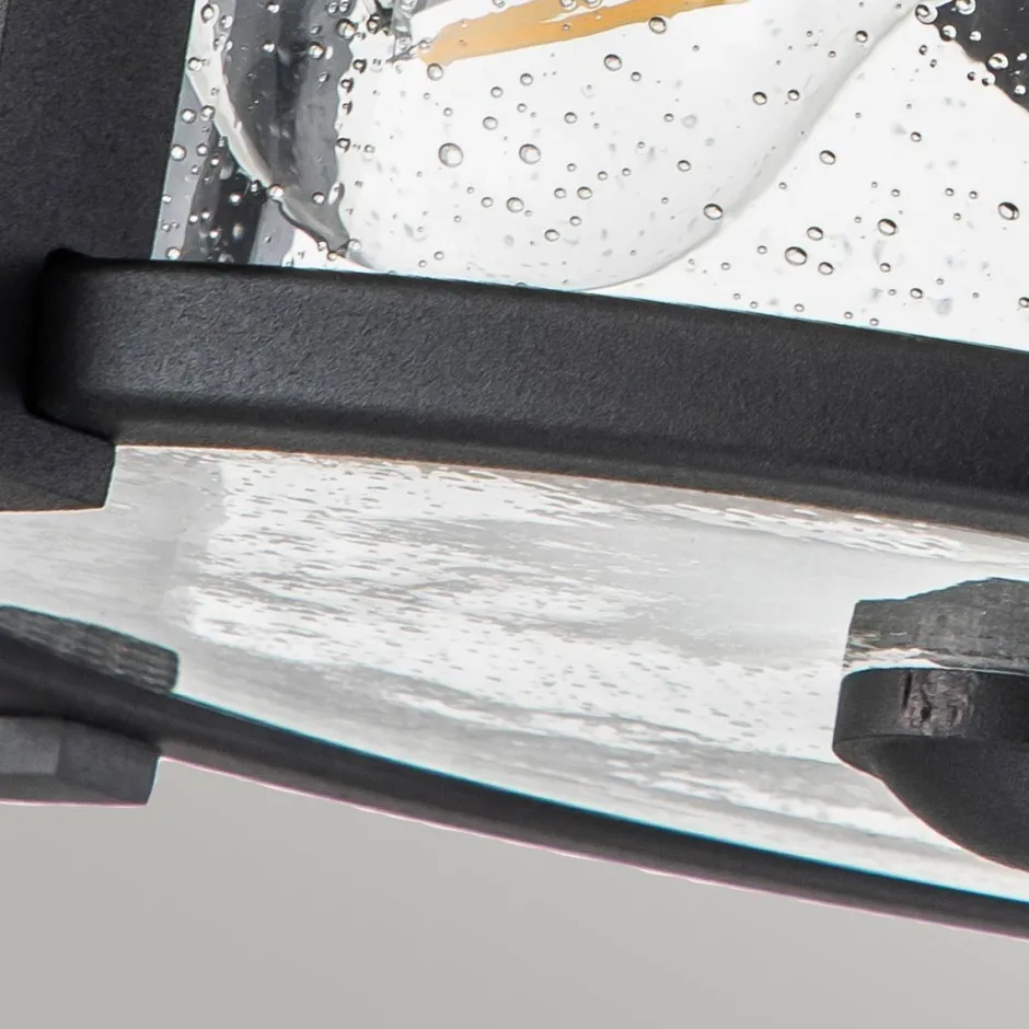 Außenleuchten Antik|Rustikale Außenleuchten*Elstead Deckenlampe außen rund Ø 33 cm Schwarz Transparent IP44