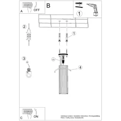 Sollux Deckenlampe Aufputz Ø 6,5 cm H: 20 cm Schwarz GU10 Aluminium< Flurlampen|Küchenlampen