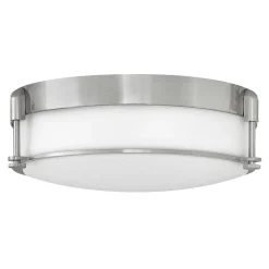 Elstead Deckenlampe Bad Glas Metall in Nickel Weiß blendarm< Glaslampen|Vintage Lampen