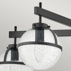 Elstead Deckenlampe Bad IP44 81,3 cm breit E14 Schwarz Metall Glas< Deckenleuchten|Badezimmer Lampe