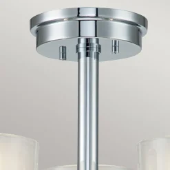 Deckenleuchten|Badezimmer Lampe*Elstead Deckenlampe Bad LED G9 IP44 40,6 cm breit 3000 K Chrom Weiß