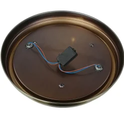 Glaslampen|Rustikale Lampen*Searchlight Deckenlampe Badezimmer Ø 35 cm IP44 Messing Antik Weiß 2x E27