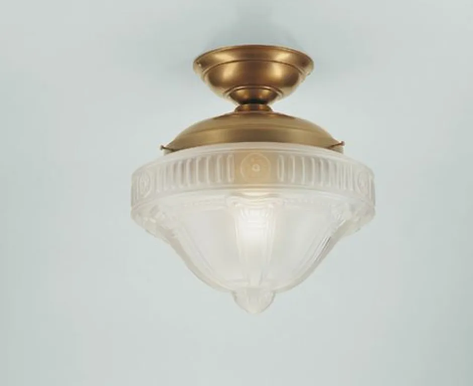 Berliner Messingleuchten Deckenlampe Berliner Messing Glas Ø27 cm E27 wohnlich< Flurlampen|Bürolampen