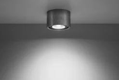 Betonlampen|Moderne Lampen*Sollux Deckenlampe Beton klein Ø 14 cm H: 9 cm GU10