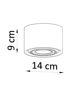 Betonlampen|Moderne Lampen*Sollux Deckenlampe Beton klein Ø 14 cm H: 9 cm GU10