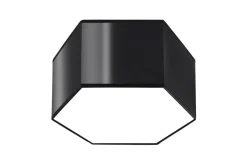 Sollux Deckenlampe blendarm Modern flach klein Schwarz 2x E27< Deckenleuchten|Flurlampen