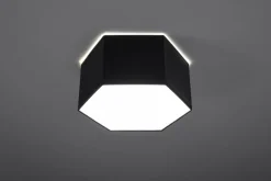 Sollux Deckenlampe blendarm Modern flach klein Schwarz 2x E27< Deckenleuchten|Flurlampen