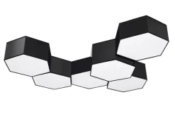 Sollux Deckenlampe blendarm Modern flach klein Schwarz 2x E27< Deckenleuchten|Flurlampen