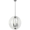 Deckenleuchten|Moderne Lampen*Elstead Deckenlampe Chrom Klar Metall Glas Modern BATILA