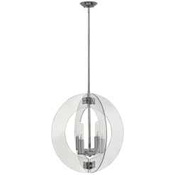 Deckenleuchten|Moderne Lampen*Elstead Deckenlampe Chrom Klar Metall Glas Modern BATILA