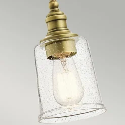Elstead Deckenlampe E27 in Messing Ø13cm Glas Metall Jugendstil< Wohnzimmerlampen|Glaslampen