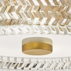 Elstead Deckenlampe E27 Kristall rund D: 30,5 cm in Messing Antik< Deckenleuchten|Flurlampen