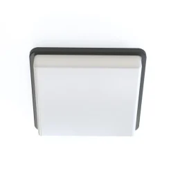 Deckenleuchten|Badezimmer Lampe*Nowodvorski Deckenlampe eckig IP44 E27 Schwarz Weiß Modern B: 25 cm