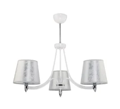 Jupiter Deckenlampe ESMERALDA in Weiß Silber E27 Esstisch< Deckenleuchten|Schlafzimmer Lampen