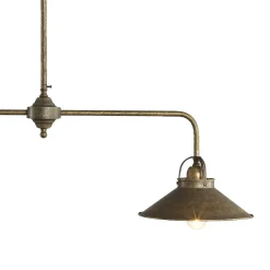 Messinglampen|Rustikale Lampen*Giovanni Battista Deckenlampe 2-flammig E27 in Bronze Antik Echt-Messing