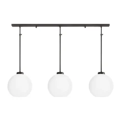 Deckenleuchten|Hängelampen*Giovanni Battista Deckenlampe 3-flammig Messing Glas höhenverstellbar E27