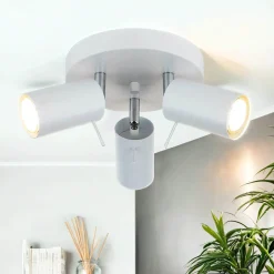 Easylight Deckenlampe 3-flammig Weiß Ø 20 cm Metall verstellbar< Deckenleuchten|Flurlampen