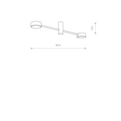 Deckenleuchten|Flurlampen*Nowodvorski Deckenlampe 2-flammig Weiß GX53 Metall 68 cm lang