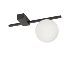 Deckenleuchten|Flurlampen*Nowodvorski Deckenlampe G9 Schwarz Weiß Glas Aluminium Modern