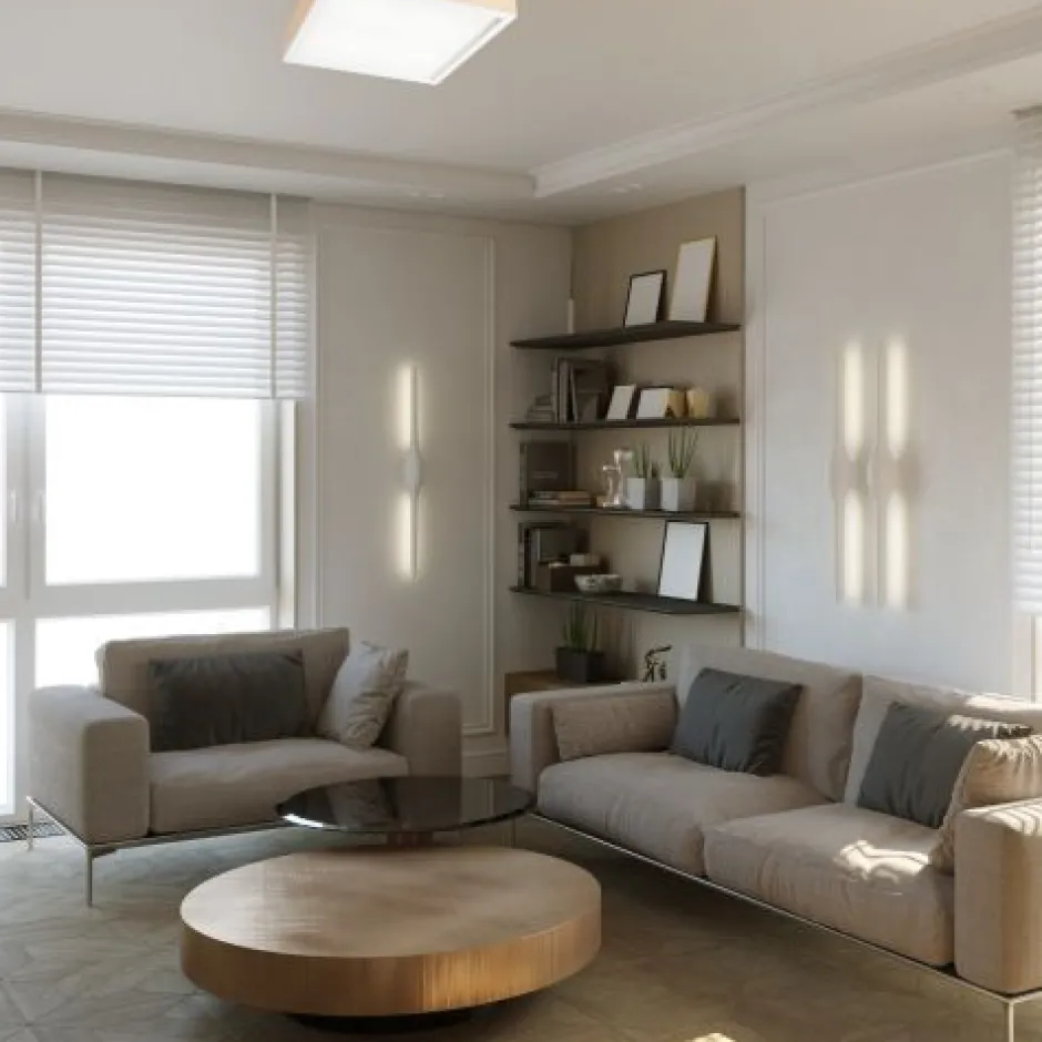 Deckenleuchten|Flurlampen*Lamkur Deckenlampe Glas blendarm Holz Pinie E27 B:38,5 cm