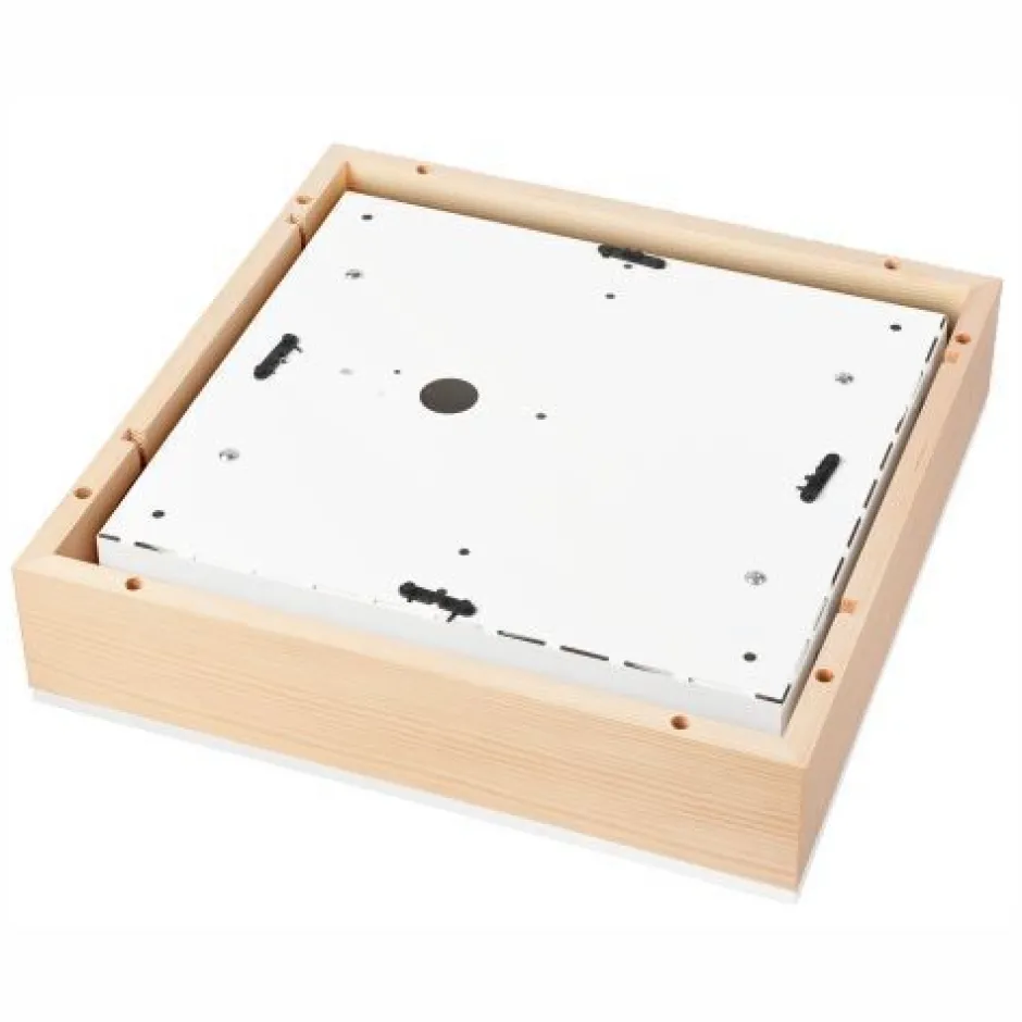 Deckenleuchten|Flurlampen*Lamkur Deckenlampe Glas blendarm Holz Pinie E27 B:38,5 cm