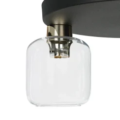 Glaslampen|Jugendstil Lampen*TK Lighting Deckenlampe Glas 3-flammig farbig Ø 44 cm elegant