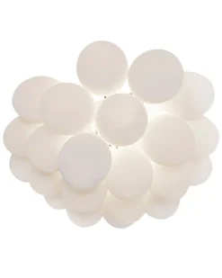 Deckenleuchten|Flurlampen*By Rydéns Deckenlampe Glas Metall 50 cm breit Weiß matt G9 Modern