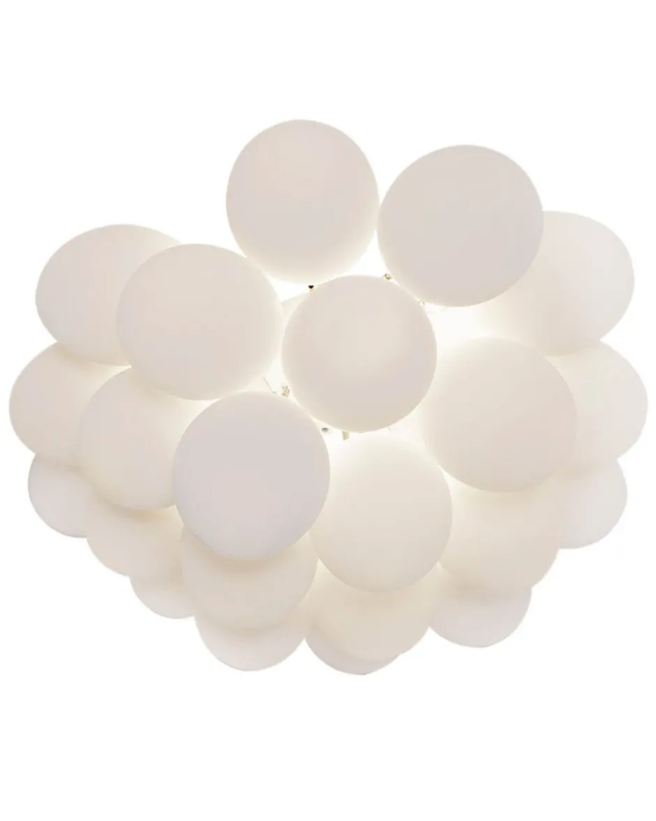 Deckenleuchten|Flurlampen*By Rydéns Deckenlampe Glas Metall 50 cm breit Weiß matt G9 Modern