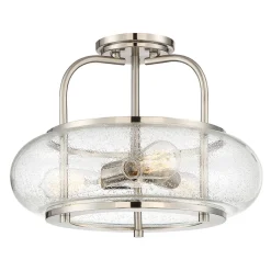 Elstead Deckenlampe Glas Metall Ø41cm innen Vintage Stil< Deckenleuchten|Industrie Lampen