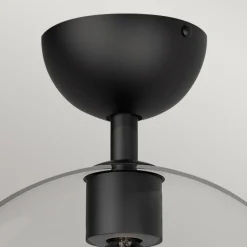 Elstead Deckenlampe Glas Metall E27 D: 30,5 cm rund Schwarz< Deckenleuchten|Flurlampen