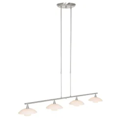 Deckenleuchten|Badezimmer Lampe*Steinhauer Deckenlampe Glas Metall 4-flmg 120 cm inkl. G9 blendarm