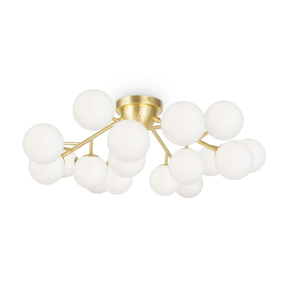 Maytoni Deckenlampe Glas Metall G9 75 cm breit in Gold Weiß< Deckenleuchten|Badezimmer Lampe