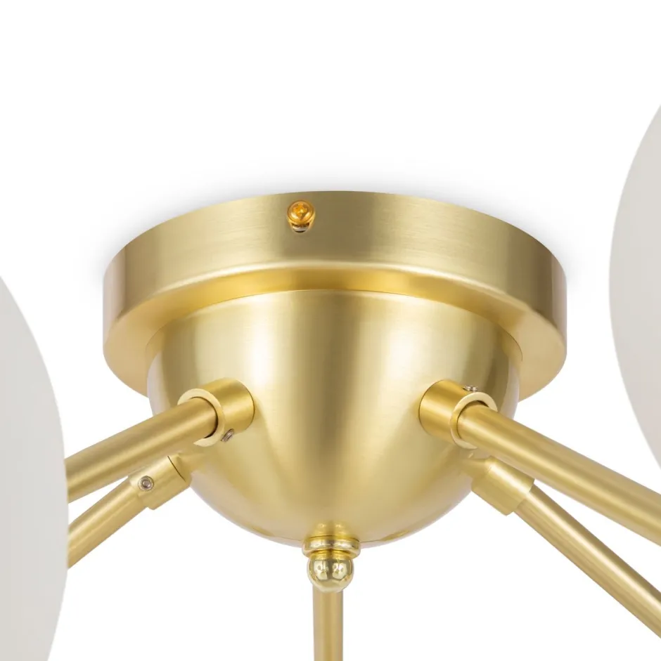 Maytoni Deckenlampe Glas Metall G9 75 cm breit in Gold Weiß< Deckenleuchten|Badezimmer Lampe