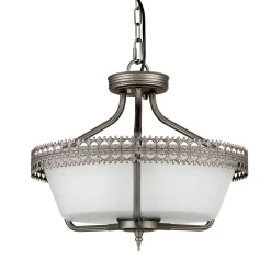 Wohnzimmerlampen|Glaslampen*Elstead Deckenlampe Glas Metall handbemalt Ø44cm Wohnzimmer