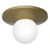Luminex Deckenlampe Glas Metall in Gold Ø29 cm E14 blendarm< Deckenleuchten|Badezimmer Lampe