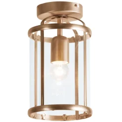 Steinhauer Deckenlampe Glas Metall in Bronze Ø16 cm E27 Klassisch< Deckenleuchten|Badezimmer Lampe