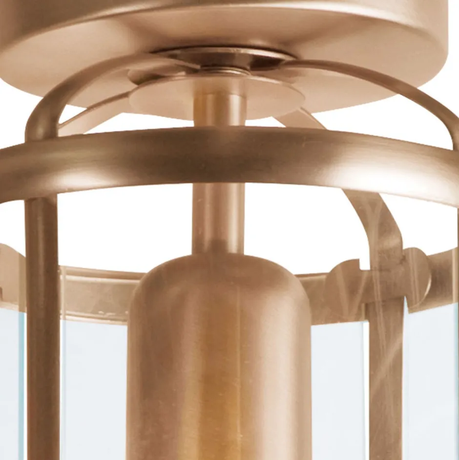 Steinhauer Deckenlampe Glas Metall in Bronze Ø16 cm E27 Klassisch< Deckenleuchten|Badezimmer Lampe