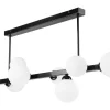 Lamkur Deckenlampe Glas Metall Kugelschirme Schwarz Weiß 102 cm lang< Deckenleuchten|Bürolampen