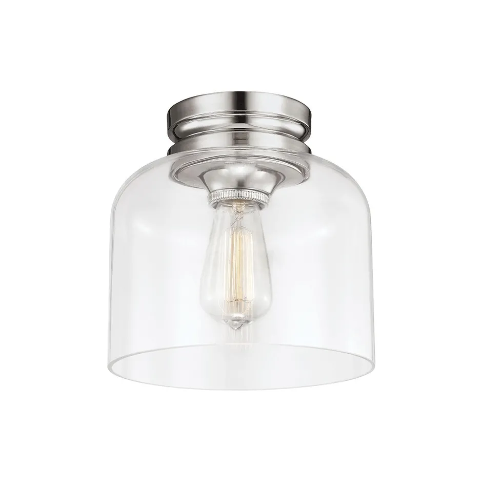 Elstead Deckenlampe Glas Vintage Design Ø23cm E27 BASRA< Deckenleuchten|Flurlampen