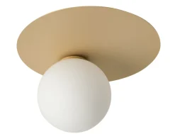 Sigma Deckenlampe Gold Metall Glas blendarm G9 B:27 cm klein< Deckenleuchten|Flurlampen