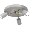 Luminex Deckenlampe Grau Ø 30 cm schwenkbar GU10 Metall Kinder<Kinder Kinderzimmerlampen|Wohnzimmerlampen