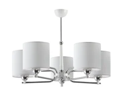 Jupiter Deckenlampe Grau Chrom Weiß Ø72cm 5x E27 Esszimmer< Deckenleuchten|Moderne Lampen